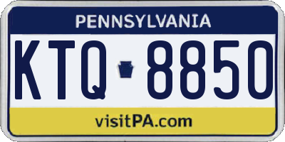 PA license plate KTQ8850