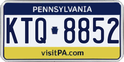 PA license plate KTQ8852