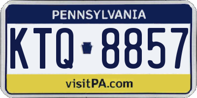 PA license plate KTQ8857
