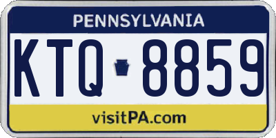 PA license plate KTQ8859