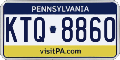 PA license plate KTQ8860