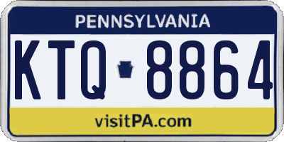 PA license plate KTQ8864