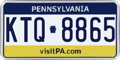 PA license plate KTQ8865
