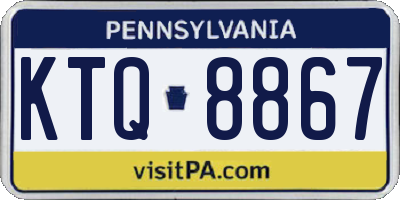 PA license plate KTQ8867