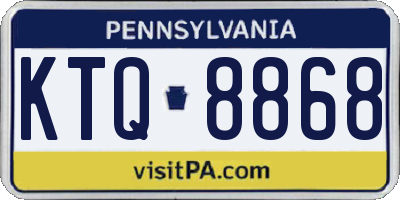 PA license plate KTQ8868