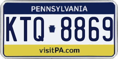 PA license plate KTQ8869