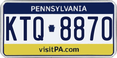 PA license plate KTQ8870