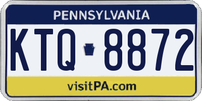 PA license plate KTQ8872