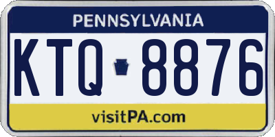PA license plate KTQ8876