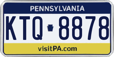 PA license plate KTQ8878