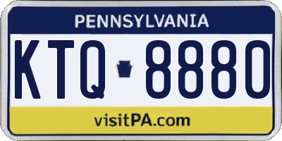 PA license plate KTQ8880