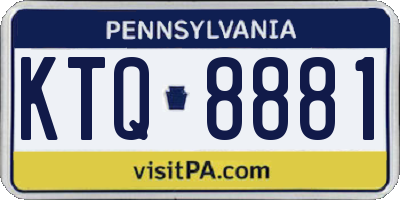 PA license plate KTQ8881