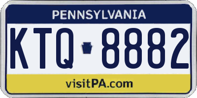PA license plate KTQ8882