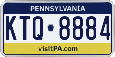 PA license plate KTQ8884