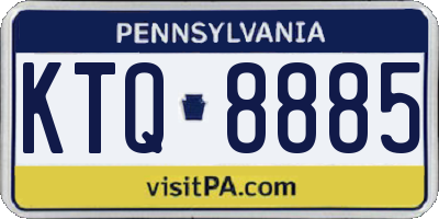 PA license plate KTQ8885