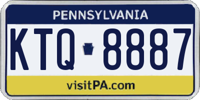 PA license plate KTQ8887