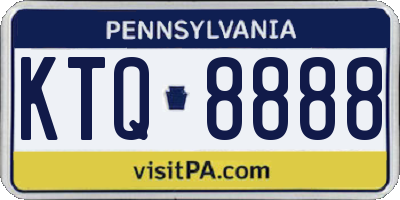 PA license plate KTQ8888
