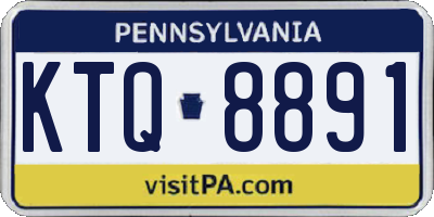 PA license plate KTQ8891