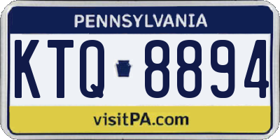 PA license plate KTQ8894