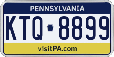 PA license plate KTQ8899