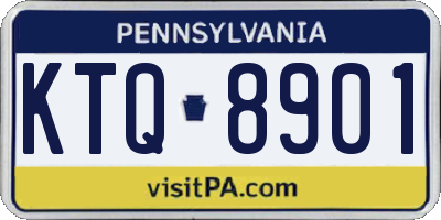 PA license plate KTQ8901
