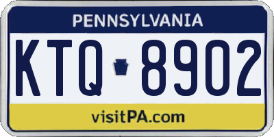 PA license plate KTQ8902