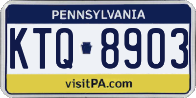 PA license plate KTQ8903