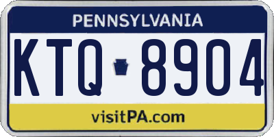 PA license plate KTQ8904