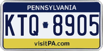 PA license plate KTQ8905