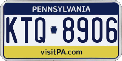 PA license plate KTQ8906