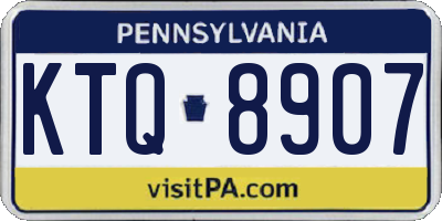PA license plate KTQ8907