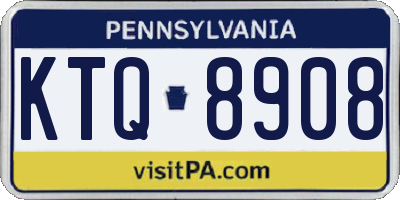 PA license plate KTQ8908
