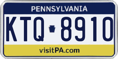 PA license plate KTQ8910