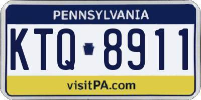 PA license plate KTQ8911
