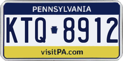 PA license plate KTQ8912