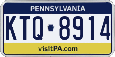 PA license plate KTQ8914