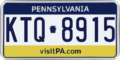 PA license plate KTQ8915