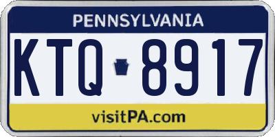 PA license plate KTQ8917