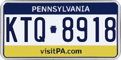 PA license plate KTQ8918