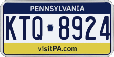 PA license plate KTQ8924