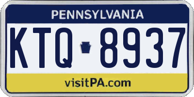 PA license plate KTQ8937