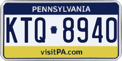 PA license plate KTQ8940