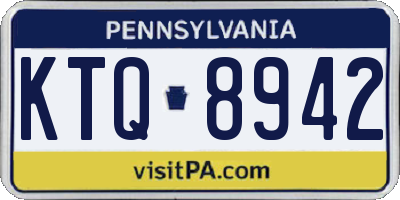 PA license plate KTQ8942