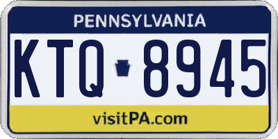 PA license plate KTQ8945