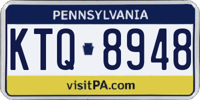 PA license plate KTQ8948