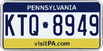 PA license plate KTQ8949