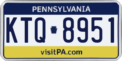 PA license plate KTQ8951