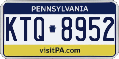 PA license plate KTQ8952