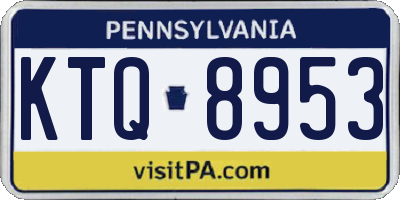 PA license plate KTQ8953
