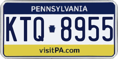 PA license plate KTQ8955